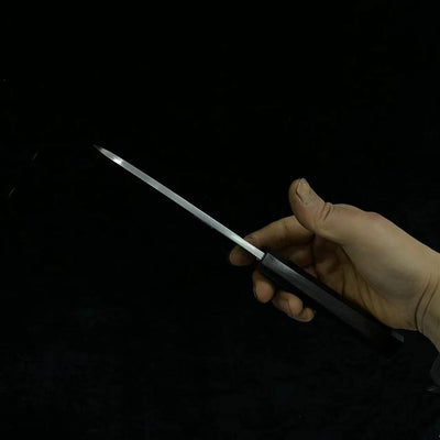 Double-edged small fish head knife